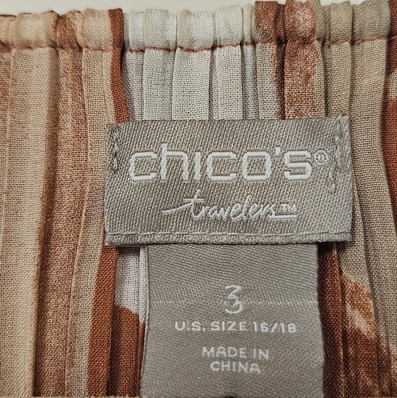 Chico's lightweight pleated Duster Cardigan swim cover size 3 (XL)(16) - Picture 9 of 10